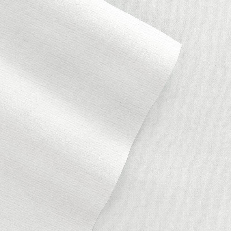 Ensemble de draps en flanelle de coton Rience, Blanc, Simple