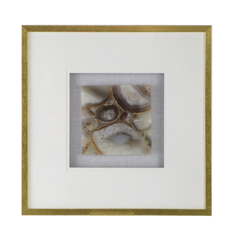 23.6X23.6" Remi Agate Shadow Box Wall Art