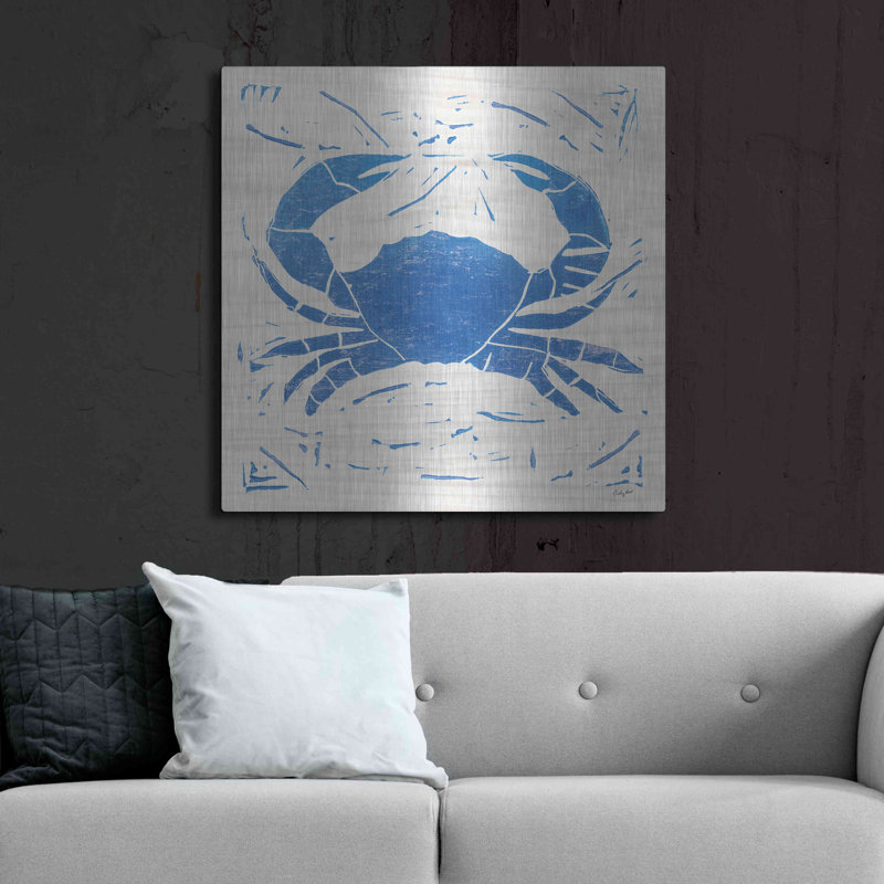 «Sea Creature Crab Blue» par Courtne «Luxe, créature de mer et bleu» par Courtney Prahl