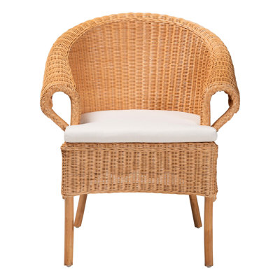 Bunow Bohemian Braided Honey Rattan Dining Chair