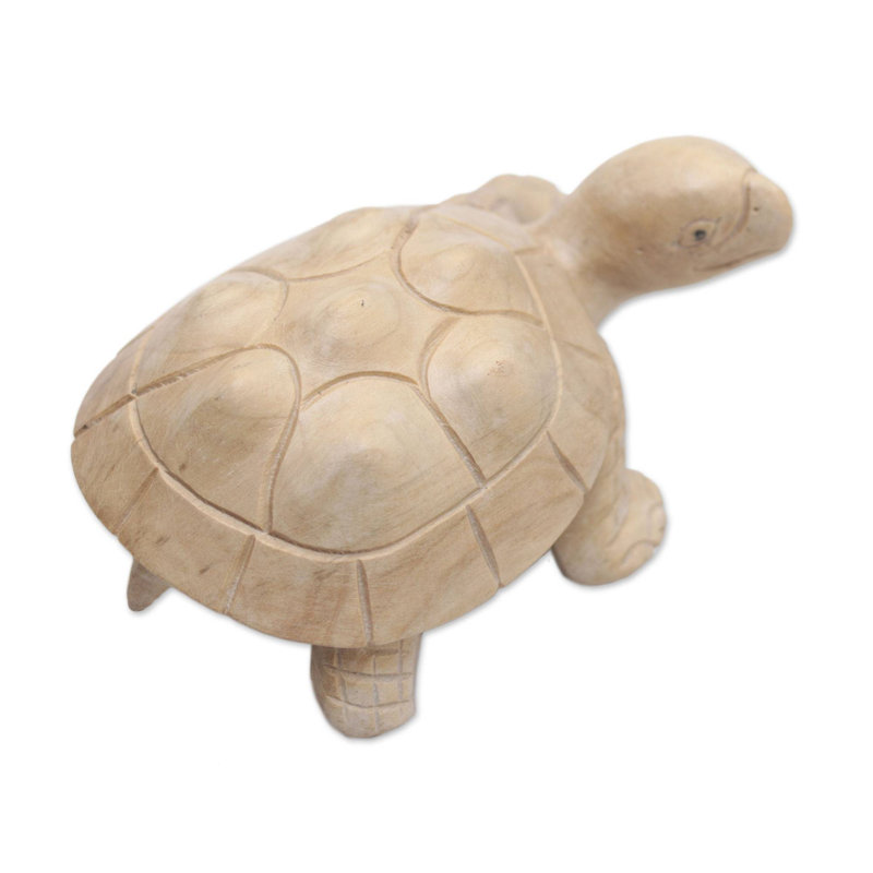 Statue terrapin en bois d’indonésie papa Cece