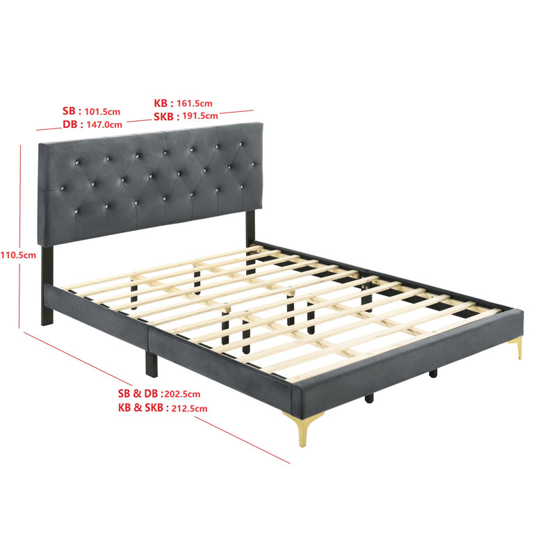 Padroni Piece Bedroom Set, Kingsize (5'), Dark Grey