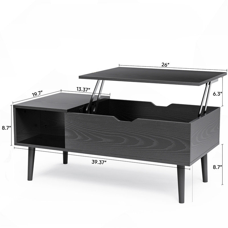 Table basse Wethersfield, Noir