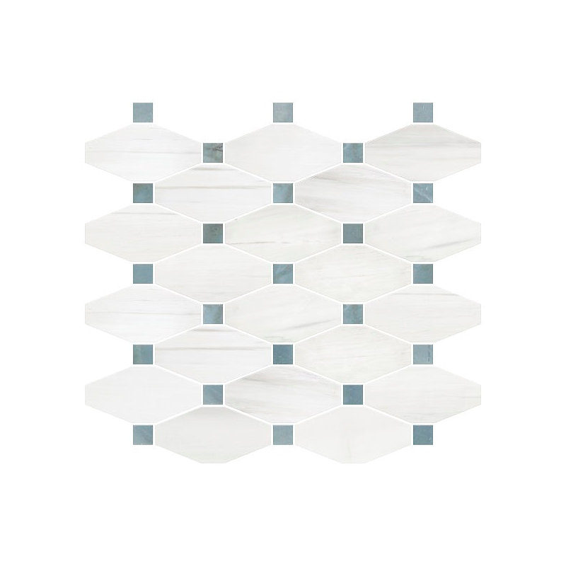 12" x 12" Marble Basketweave Mosaic Tile