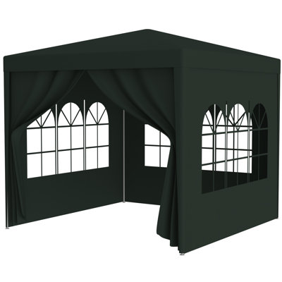 Tente d'extérieur 10 pi x 10 pi avec 4 parois latérales amovibles - pour les rassemblements, les pendaisons de crémaillère et les mariages