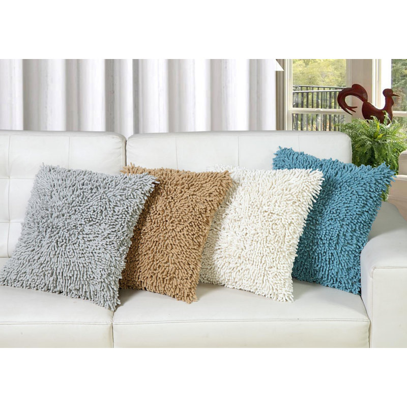 Cotton Throw Pillow, Gray