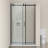 48" W x 76" H Single Sliding Frameless Shower Door with Clear Tempered Glass, Stainless Steel Hardware, Reversible Installation, Walk-In Shower Door Enclosure-113524328