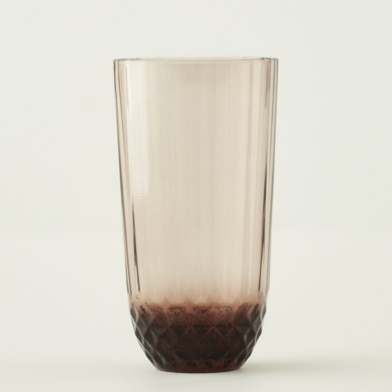 Verre à whisky taillé en cristal Colore, Brun