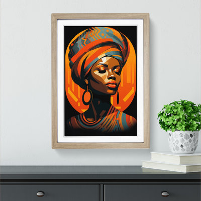 African Woman Op - Framed Print