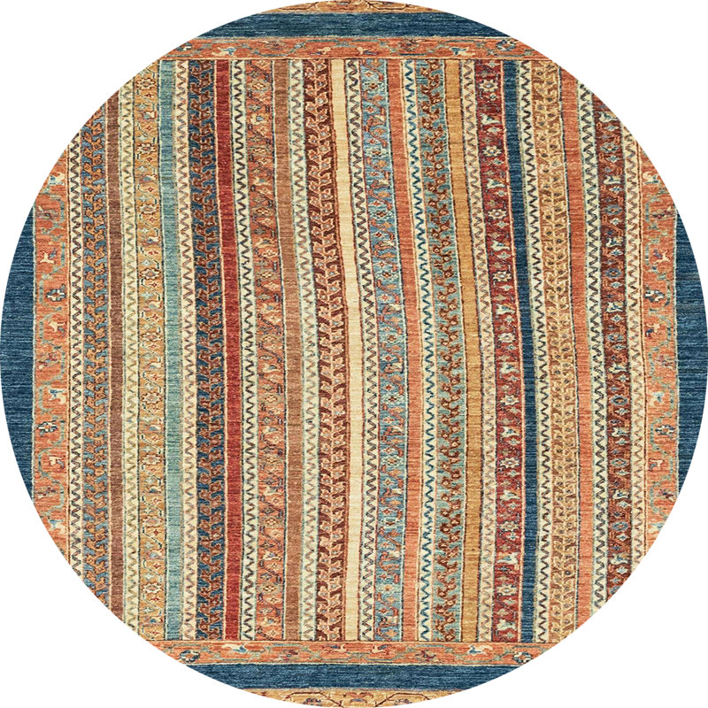 Abstract Indoor Rug, Round 7'