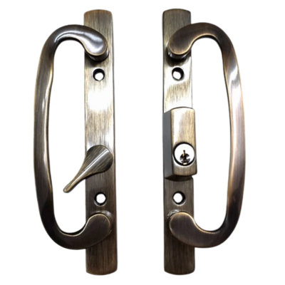 Sliding Glass Door Legacy Handle Replacement Set Patio Glass Doors Handle Set Offset Latch with Key