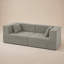 Causeuse en chenille désossée moderne 75 po Horgan, canapé modulaire rectangulaire en mousse à compression, canapé à assise profonde sans assemblage-128877158