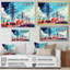 «Color Lines Power Lines Gridscape Serenade I», reproduction sur toile-762162925-762162902