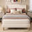 Full Size Velvet Upholstered Platform Bed Frame with Channel Tufted Wingback Headboard — No Box Spring Needed, Space-Saving Design for Small Bedrooms & Apartments-1525913690-1525913688