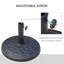 Base de parasol robuste, base extérieure de porte-parapluie