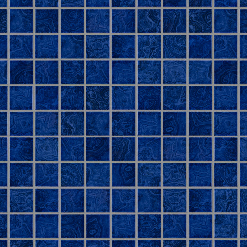 Carreau de mosaïque en porcelaine pour plancher et mur 12 "x 12" Resort, Bleu