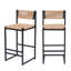 Ensemble de 2 tabourets de cuisine avec repose-pieds et tabouret de cuisine-125536632