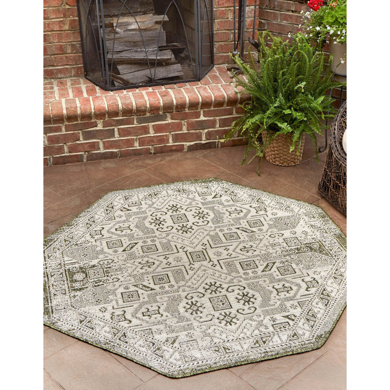 Tapis d'extérieur Chand, Octogone 5 pi 3 po
