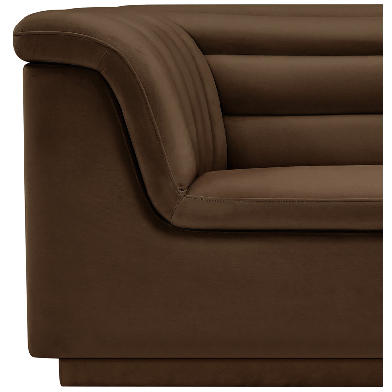 Fauteuil Hoshi, Velours brun