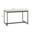 Lacreshia Glass Top Metal Base Dining Table