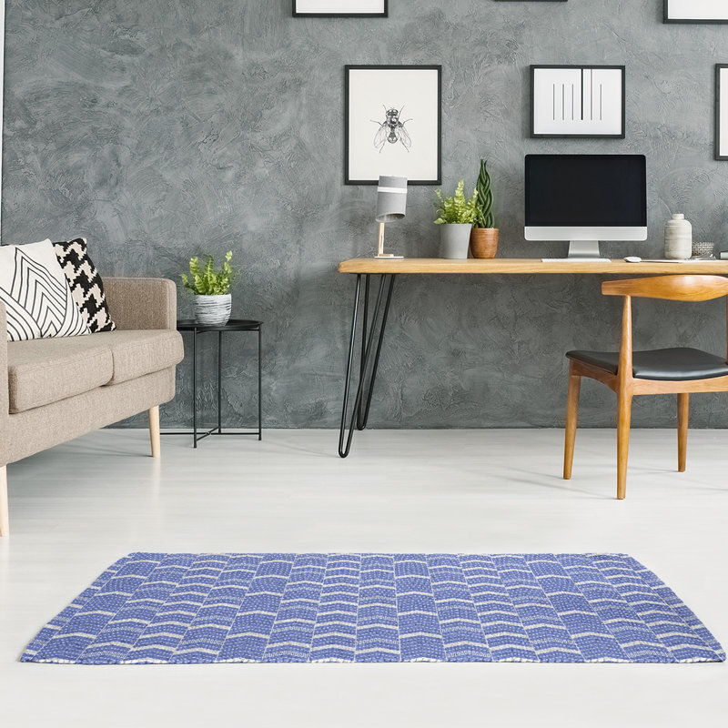 Tapis de zone mauve à chevrons, Rectangle 5 pi x 7 pi