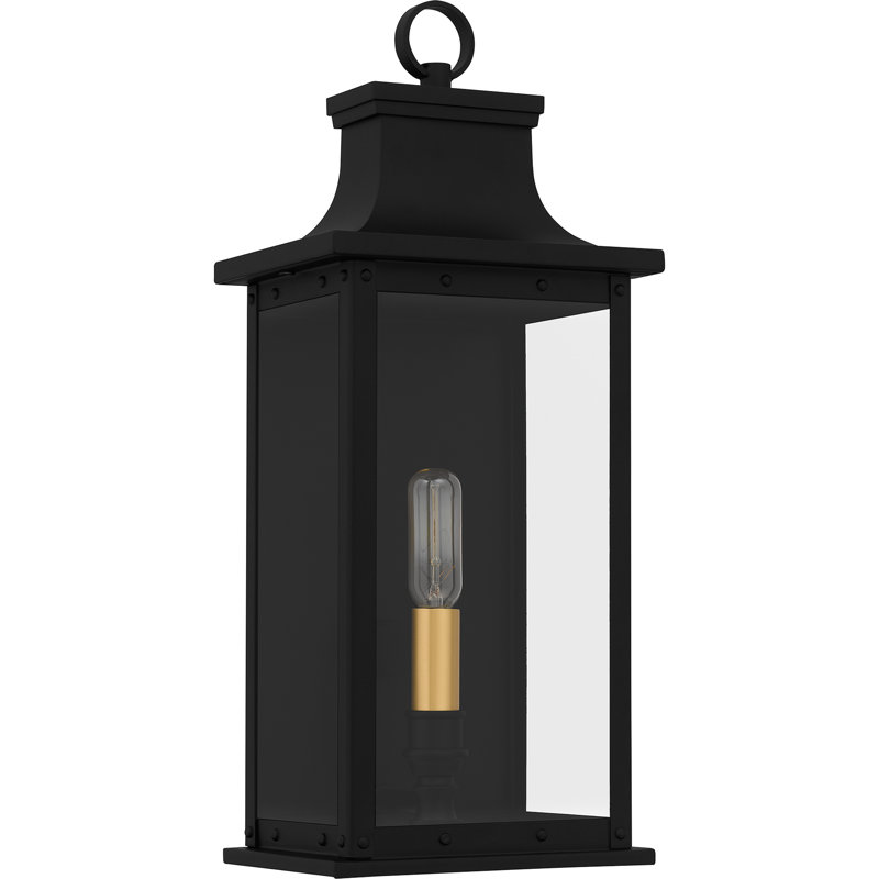 Tauri 1-Light Matte Black Outdoor Wall Lantern