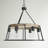 Esmeralda 6 - Light Steel Dimmable Wagon Wheel Chandelier