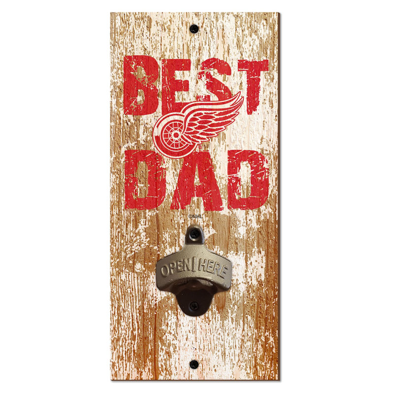 Gold Brass Stainless Steel Bottle Opener, Red Wings