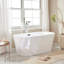 Baignoire de trempage autoportante en acrylique de 59 po x 29,5 po Iris-87223865