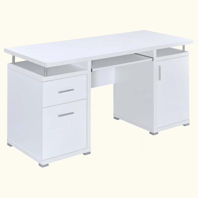 Computer Desk With 2 Drawers And Cabinet