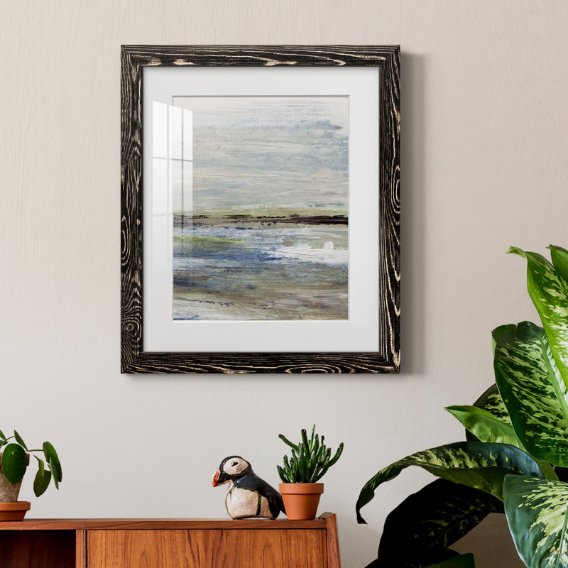 Wetlands II - peinture encadrée, H 20 po x l 17 po x P 1,5 po, Cadre noir