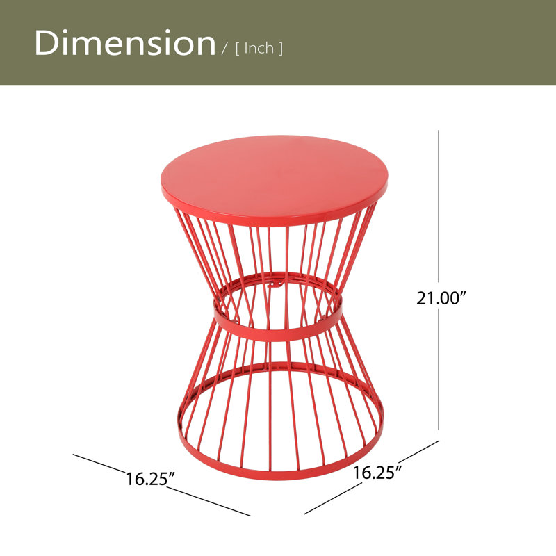 Table d'appoint 16 po, Rouge