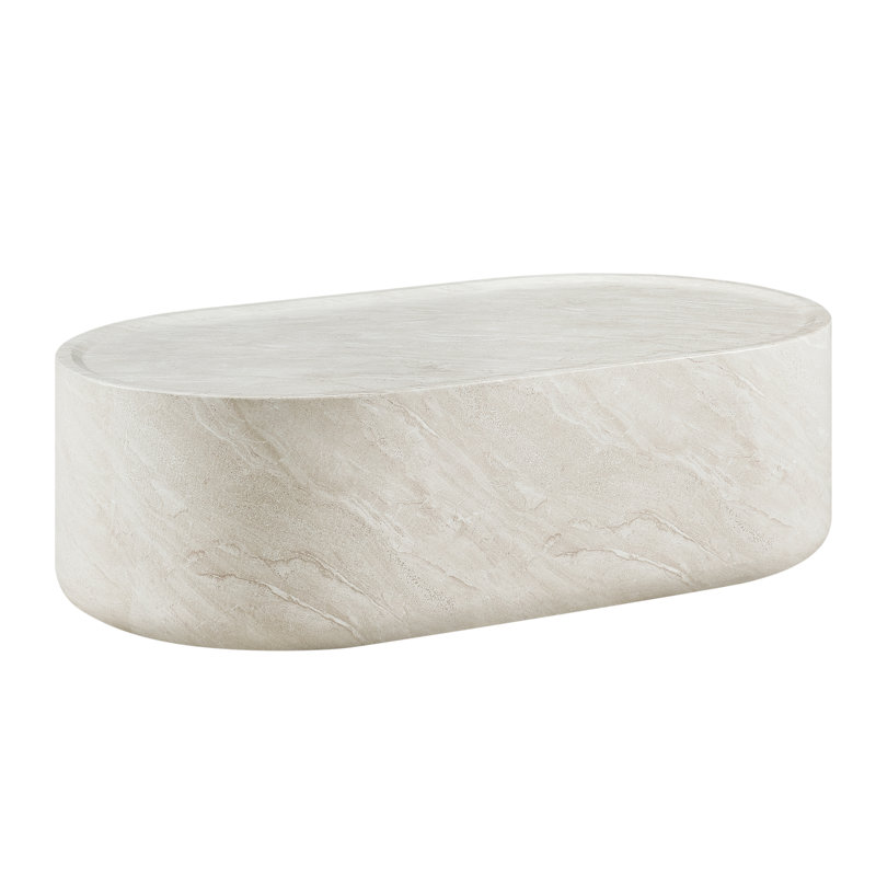Table basse ovale en béton 52 po Camden, Nuage