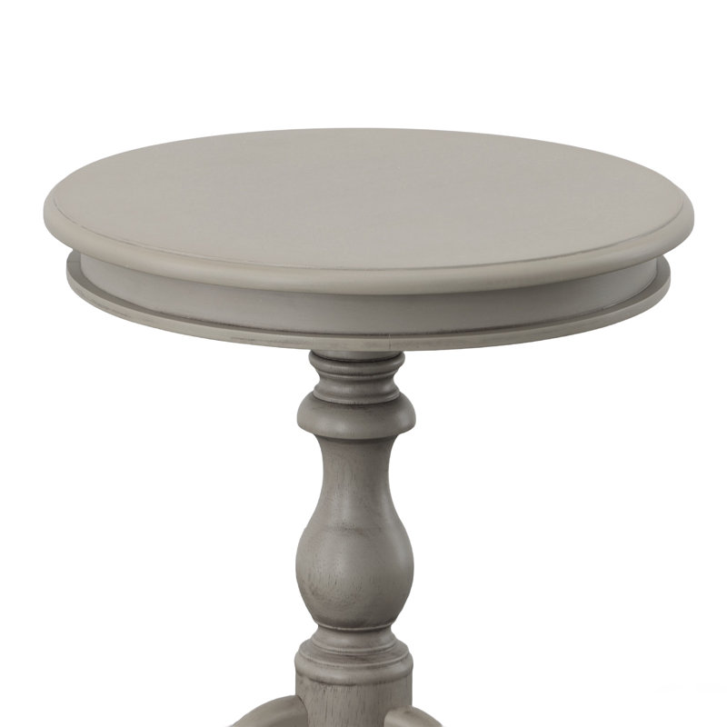 Table de bout à piédestal, Gris patiné