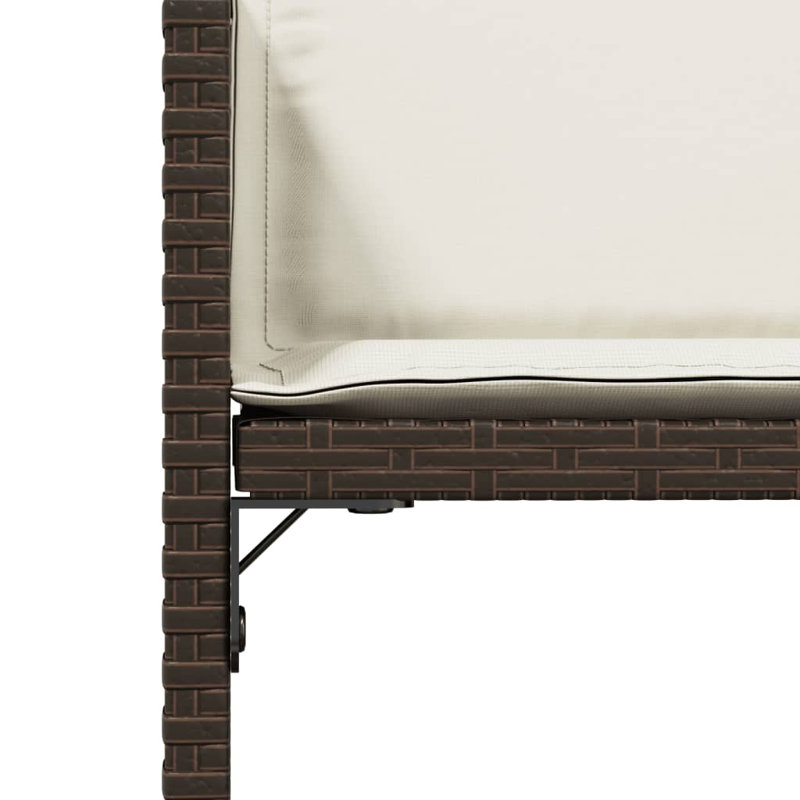  Chaise de patio brun, blanc crème