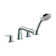 Talis S Double Handle Deck Mounted Roman Tub Faucet Trim with Diverter and Handshower