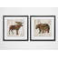 «Pine Forest Moose & Bear», ensemble de 2 reproductions d'art encadrées-27610140