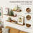 Rustic Floating Shelves Set of 3 with Lip, Picture Ledge Shelf for Nursery, Living Room – Multipurpose Storage Organizer, Bookshelf, & Photo Display Rack Rustic Brown-2124378768