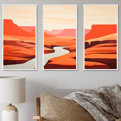«Brown Minimalisme Canyon Calm IV - Canyon», art mural sur toile