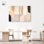 Ensemble de toiles « Soft Cubism » - Décoration murale bohème dorée par Art Remedy, cadre noir, 10 x 15