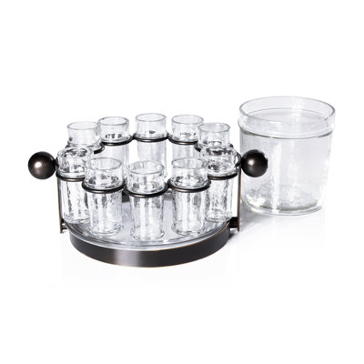 Agave 10-Piece Tequila Shot Set with Ice Bucket