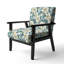 Fauteuil d'appoint rembourré Blue Coastal Blossoms