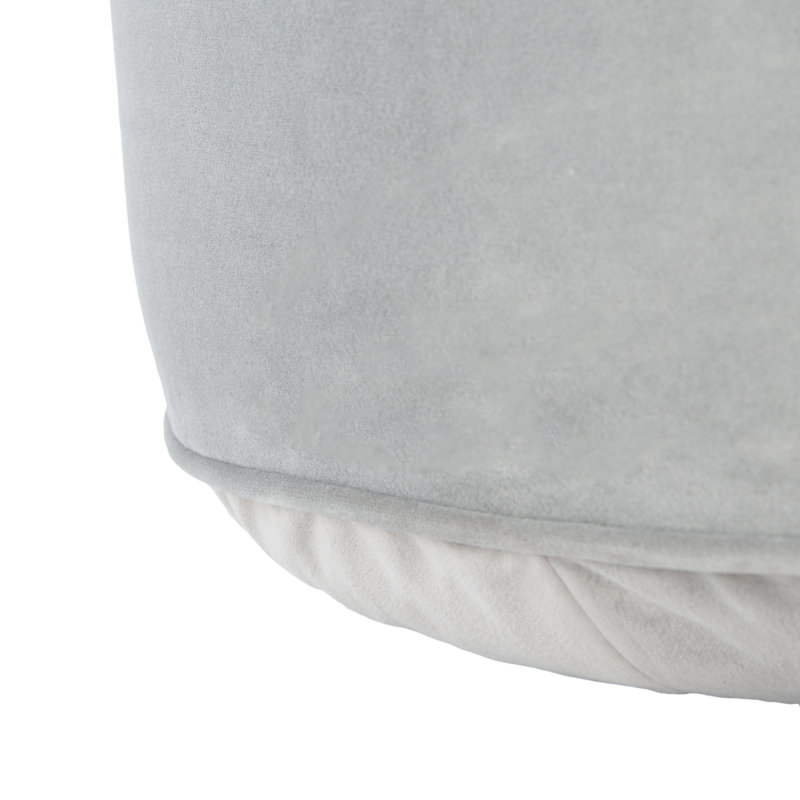Repose-pieds Albo, Velours gris clair