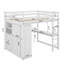 Lit mezzanine double en bois avec garde-robe intégré-2054172342