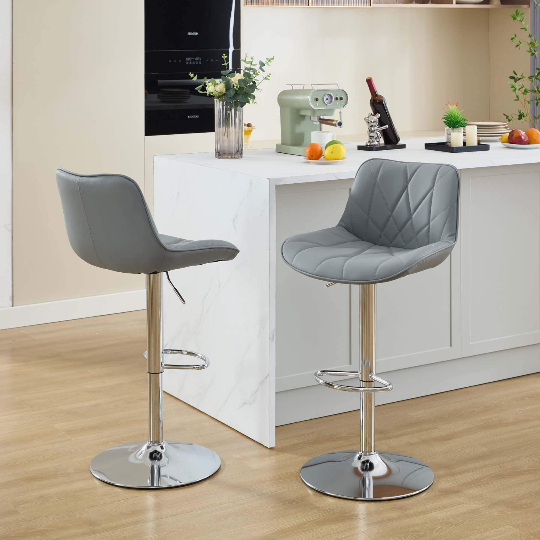 Brayden Studio® Shana Swivel Upholstered Adjustable Height Counter