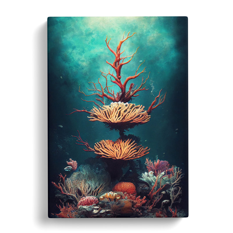 The Beautiful Coral Reef - Wrapped Canvas, 76cm H x 50cm W x 3cm D