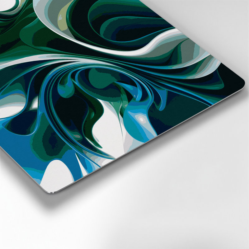 Art mural bleu Biomorphic Abstraction 97