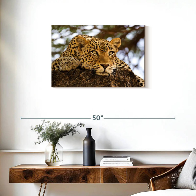 Brampt Leopard Looking For Prey, 20" H x 30" W