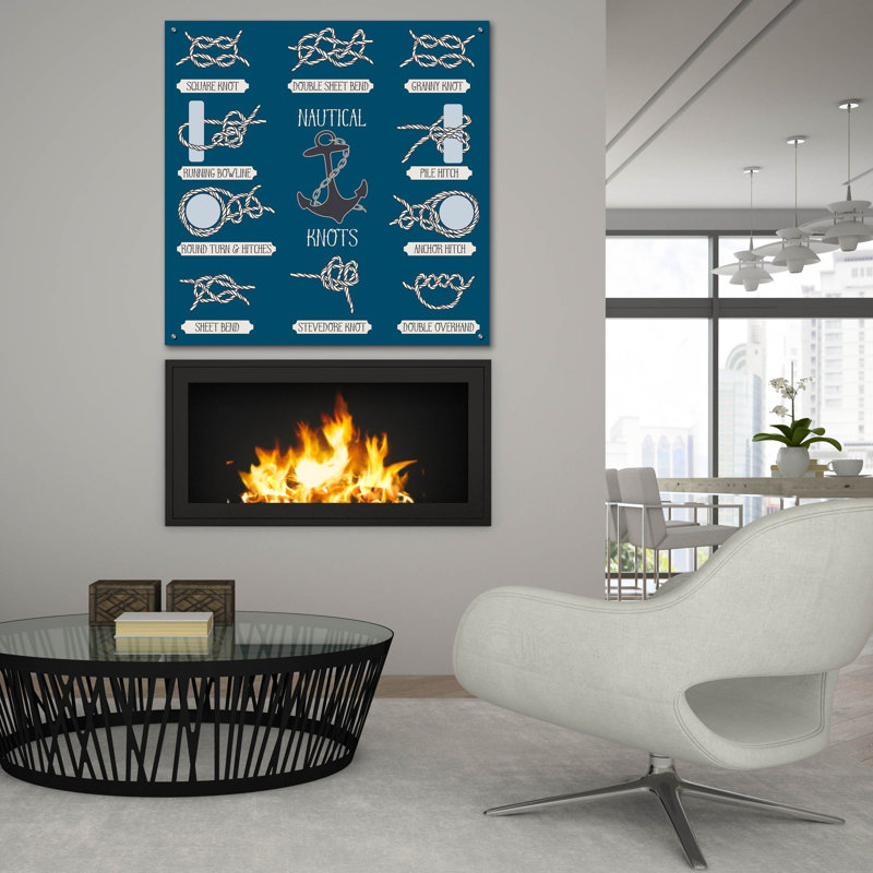 «Nautical Knots» par Epic Portfolio, art mural en verre acrylique, H 36 po x l 36 po x P 0,2 po