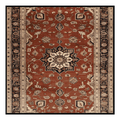 Tapis brun lavable à la machine
